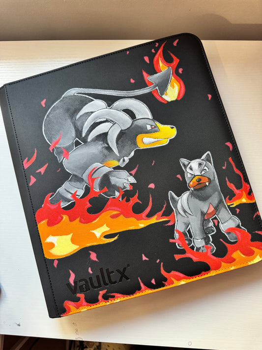Hand Painted Custom Pokémon Binder -Houndoom- VaultX XL